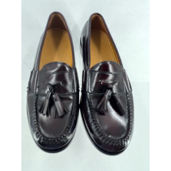 Cole Haan Men's Pinch Tassel Burgundy Leather Loafers - Picture 1 of 5